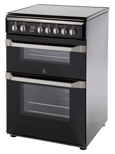 black electric oven and gas hob